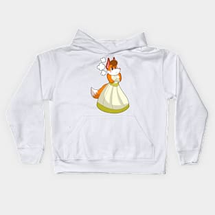 Fox as Bride with Wedding dress Kids Hoodie